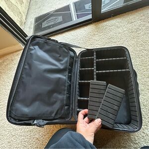 Black make up Bag with Adjustable Dividers